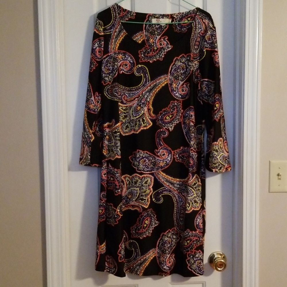 Paisley print dress